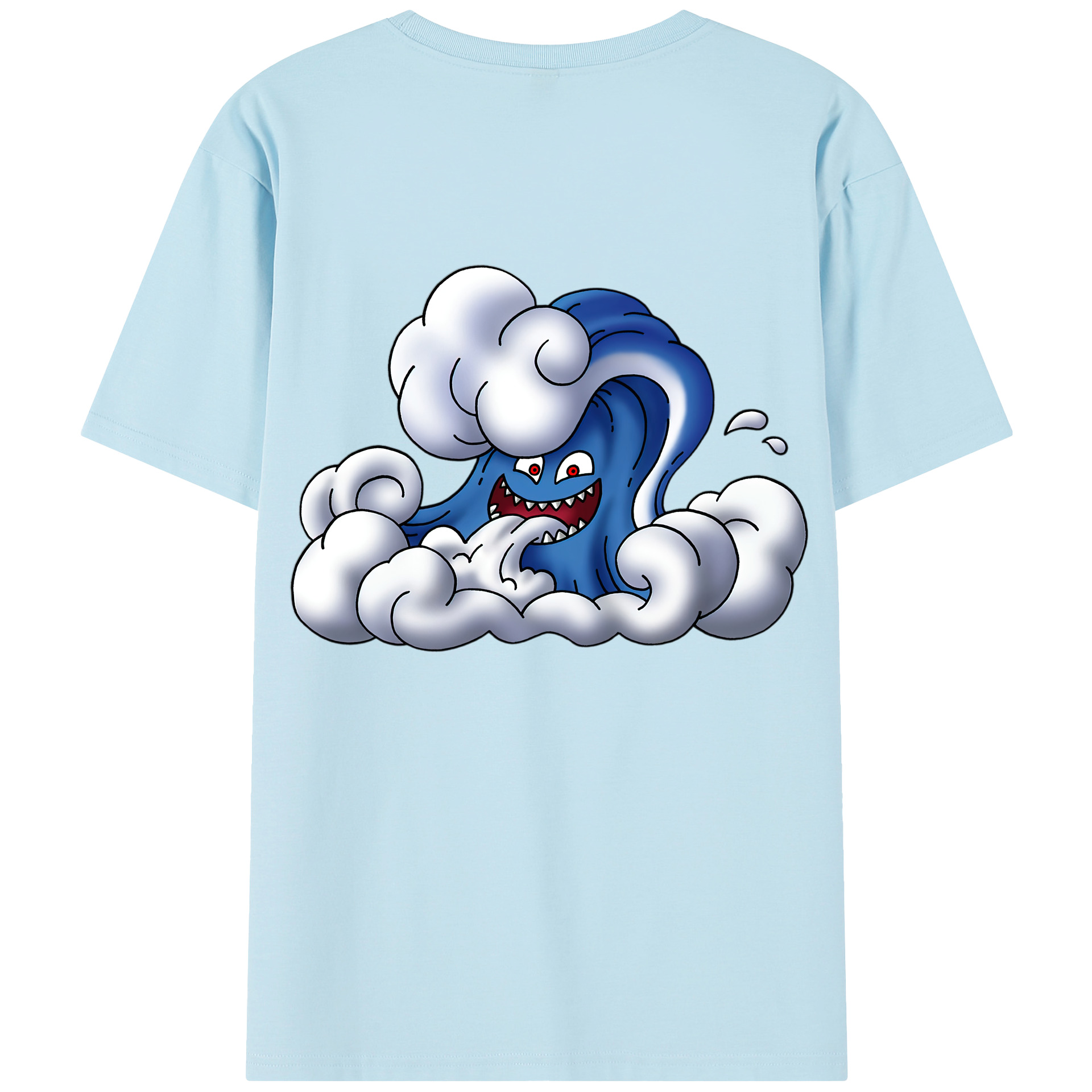 （画像用） ドラゴンクエスト Doragon Kuesuto Dragon Quest 綿100％半袖Tシャツ（背面プリント）
